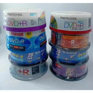 Memorex/ Maxell/‎ TDK/ Fujifilm DVD+R Mixed Packs Brand New